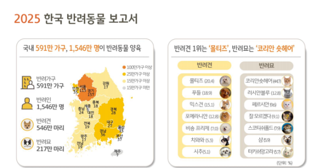 KB금융지주 경영연구소 ‘2025 한국반려동물 보고서’ 발췌