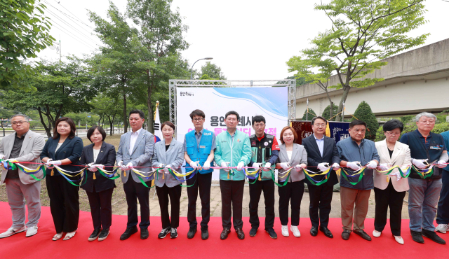 2일 용인시 기흥구 구갈동 648번지에서 열린 용인시 이동노동자 쉼터 3호점 개소식. 사진 제공 = 용인시었다.