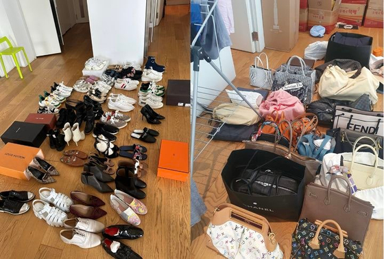 검찰이 이 모 전 BNK경남은행 부장으로부터 압수한 명품. 서울중앙지검