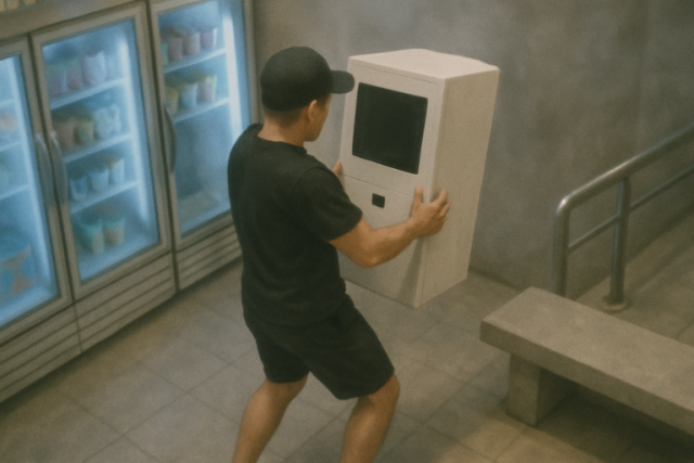 "하다하다 이걸 통째로?" 무인점포서 키오스크 들고 튄 남성…CCTV 보니 '황당'