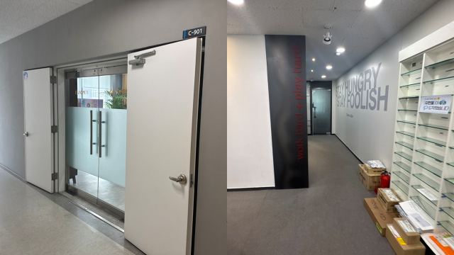 로드원PE(왼쪽), 로드원부동산펀드제일호사모투자합자회사(오른쪽) 주소지를 방문했지만 관계자를 만날 수 없었다.[사진=서울경제TV]