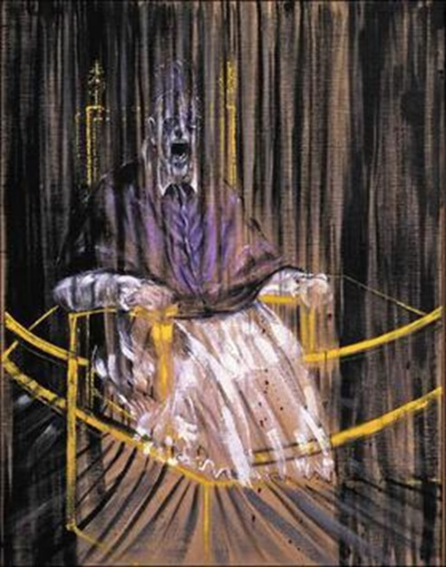 프란시스 베이컨의 ‘벨라스케스의 교황 인노첸시오 10세 초상화 연구’. 사진 출처=디모인 미술관
