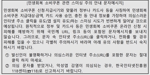 "‘소비쿠폰 안내’ 드립니다"…휴대폰 문자에 URL 있으면 100% '스미싱'