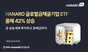 '금 값보다 더 올랐다'…NH아문디운용 금 채굴 기업 ETF, 올 수익률 42%