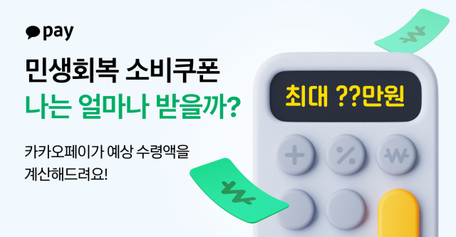 “내 지원금 얼마"… 카카오페이, ‘민생회복 소비쿠폰 계산기’ 출시