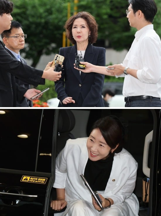 이진숙(위쪽) 교육부 장관 후보자와 강선우 여가부 장관 후보자. 뉴스1
