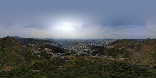 드론으로 촬용한 무등산 전망대 도시경관. 사진 제공=광주광영시