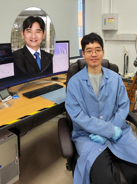 KAIST 신소재공학과 홍승범(왼쪽 위) 교수과 최영우 박사과정. 사진제공=KAIST