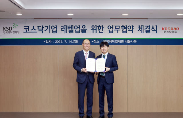 예탁원·코스닥협회, '코스닥기업 레벨업' 업무협약…"전자주총 지원"