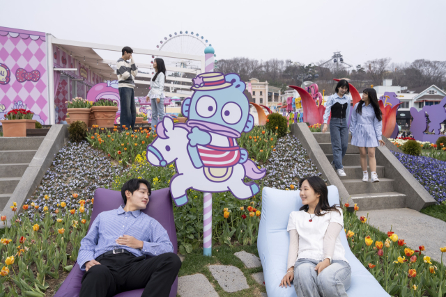일본 산리오 캐릭터즈 팝업이 열리고 있는 에버랜드. 테마파크 업계는 입장객 수를 늘리기 위해 외부 IP 협업 등 다양한 방안을 추진하고 있다. 사진 제공=에버랜드.