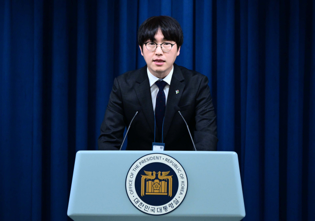 하정우 대통령실 AI미래기획수석이 지난달 19일 서울 용산구 대통령실 청사에서 브리핑을 하고 있다. 권욱 기자