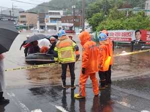 호우경보 대구 노곡동, 주택?차량 침수