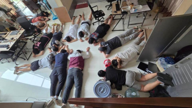 파타야 로맨스 스캠 조직 검거 당시 모습. 사진 제공=경찰청
