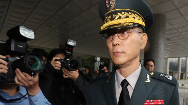 조은석 특별검사팀에 출석하는 김용대 드론작전사령관. 연합뉴스