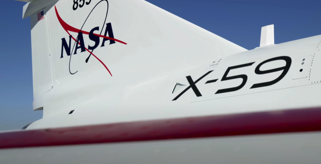 X-59 실제 모습. NASA