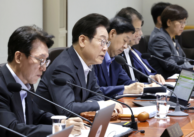 이재명 대통령이 22일 서울 용산 대통령실 청사에서 열린 국무회의에서 발언하고 있다. 연합뉴스
