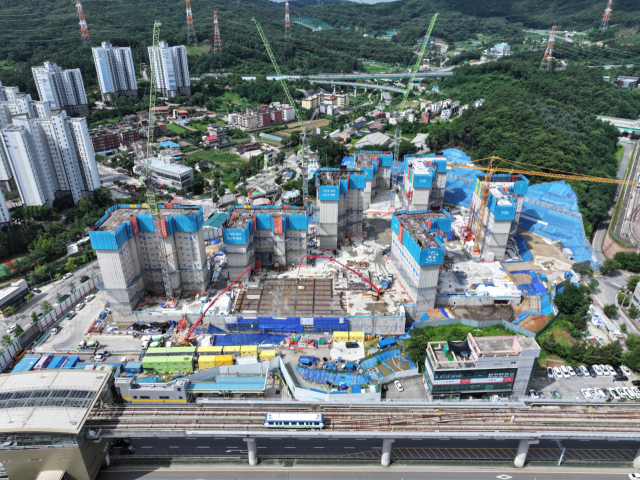 용인 경전철 인근 공사장. 사진 제공 = 용인시