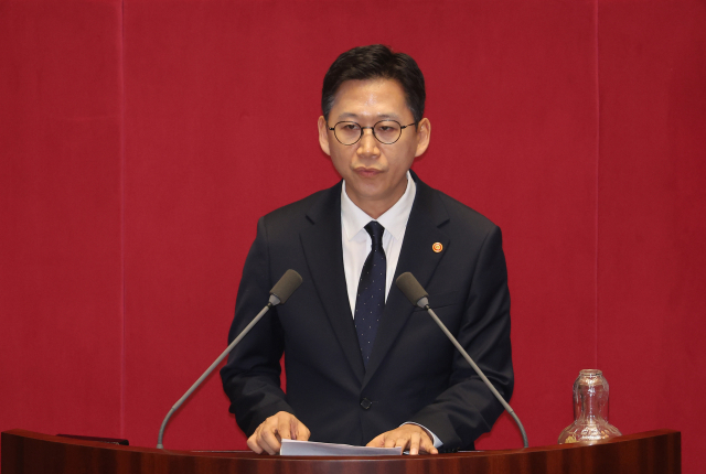 배경훈 과학기술정보통신부 장관이 23일 국회 본회의에서 인사말을 하고 있다. 연합뉴스