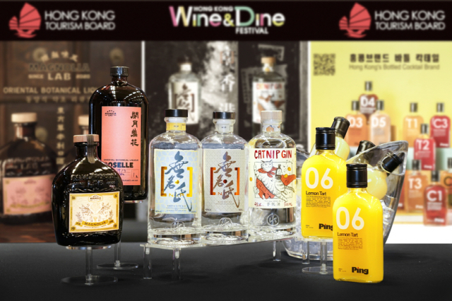 홍콩관광청이 25일 서울 강남구 코엑스에서 열린 2025 서울바앤스피릿쇼(Seoul Bar & Spirits Show)에 참가해 홍콩 대표 로컬 주류 브랜드 3종을 선보였다. 사진제공=홍콩관광청