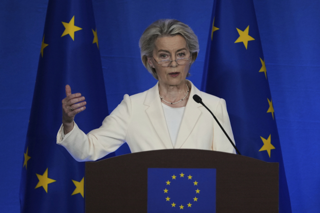 우르줄라 폰데어라이엔 EU 집행위원장. AP연합뉴스