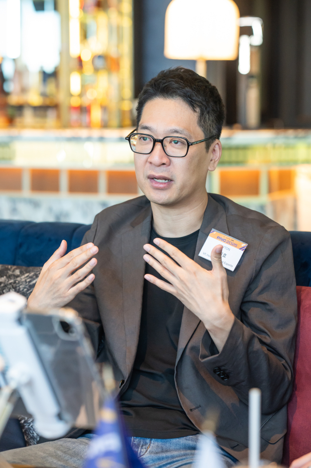 이민호 크래프톤 PUBG e스포츠 총괄이 사업 전략을 소개하고 있다. 김성태 기자