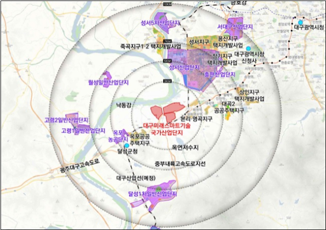 대구제2국가산단 위치도. 사진제공=대구시