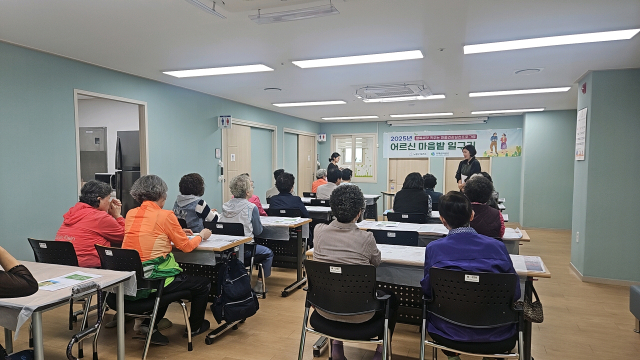 어르신 대상 생명존중 및 자살예방 교육 활동 모습. 사진제공=노원구