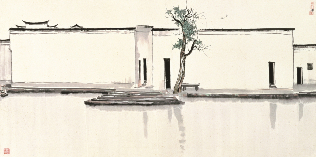 우관중, ‘두 마리 제비(1981)’, 종이에 먹과 채색. 사진 제공=홍콩예술박물관, 예술의전당