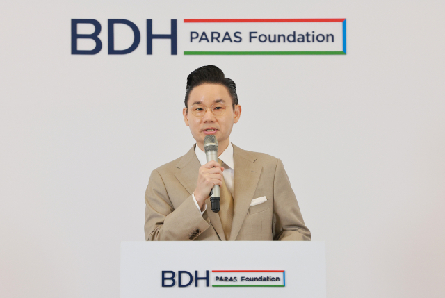 배동현 BDH재단 이사장이 6월 16일 서울 중구 명동 알로프트호텔에서 국제패럴림픽위원회(IPC) 위원장 선거 출마를 선언하고 있다. 연합뉴스