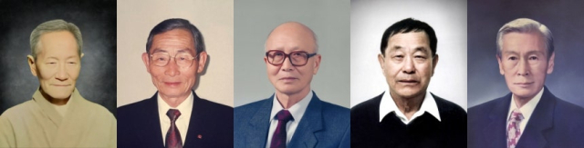(왼쪽부터) 임창모, 김기주, 김덕윤, 김재은, 한응규 지사. 사진 제공=국가보훈부·연합뉴스