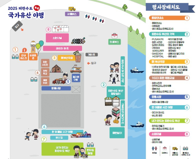 ‘2025 피란수도 부산 국가유산 야행(夜行)’ 메인 행사장(부산항 제1부두) 배치도. 사진제공=부산시