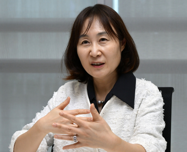 하지원 삼성액티브자산운용 대표가 11일 서울 서초구 삼성액티브자산운용에서 서울경제신문과 인터뷰를 하고 있다. 성형주 기자