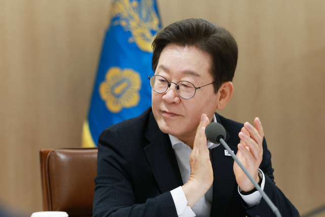 박수치는 이재명 대통령. 대통령실통신사진기자단