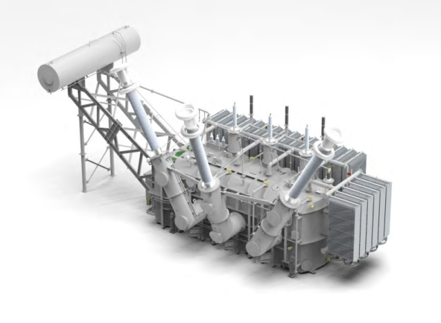 일진전기가 생산하는 변압기. 일진전기의 주력 제품은 초고압 변압기(66kV~765kV)다. 송전용, 공장 수배전용, 특수로용 변압기까지 생산한다. 사진 제공=일진전기