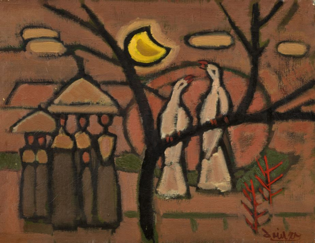 윤중식, ‘봄’, 1975, 캔버스에 유화 물감, 41×53cm, 국립현대미술관.