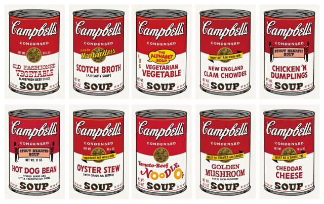 앤디 워홀, Campbell’s SoupⅡ (F. & S.Ⅱ.54-63)>, 1969/자료제공=서울옥션