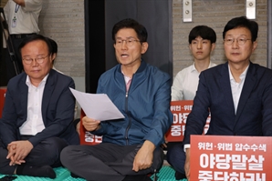 김문수 "국힘 당사 압색은 반헌법적 폭거…무기한 농성할 것"