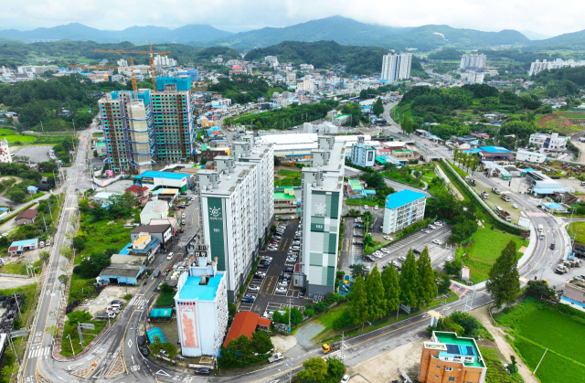 오는 18일부터 도시가스 공급이 시작되는 전남 보성군 보성읍 전경. 사진 제공=보성군