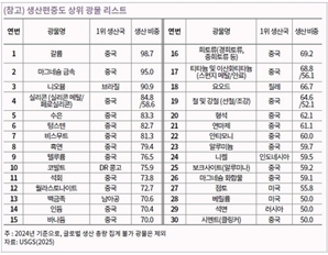 "세계 전략광물 40% 특정국 쏠려…공급 불안정 대비를"
