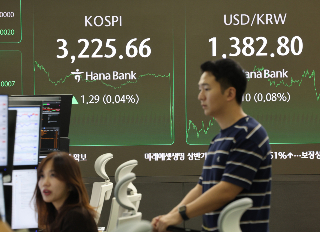 14일 코스피가 전일보다 0.04% 오른 보합권인 3225.66에 장을 마쳤다. 연합뉴스