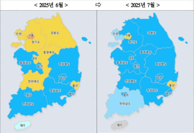 전국 주택매매시장 소비심리지수 기상도. 사진 제공=국토연구원