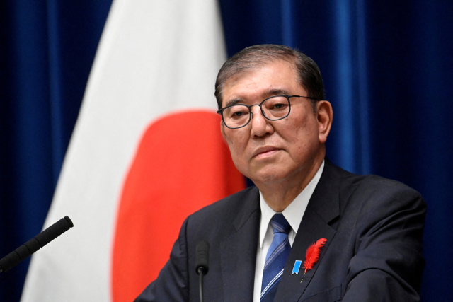 이시바 시게루 일본 총리. 로이터연합뉴스