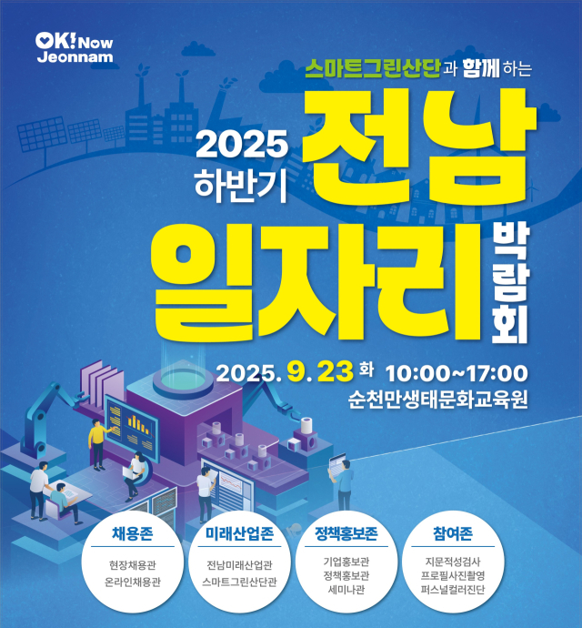 2025 하반기 전남 일자리 박람회 안내 포스터. 사진 제공=전라남도