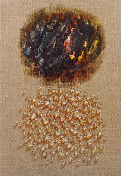 김창열, 물방울(1986) 캔버스에 아크릴릭 물감, 유화 물감, 73×50cm, 제공=MMCA