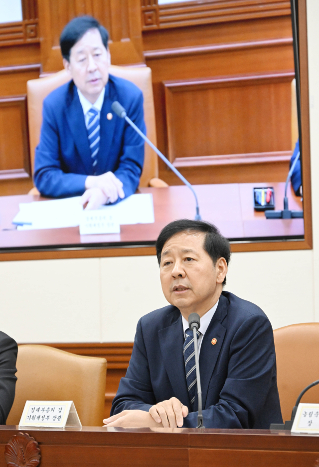 구윤철 부총리 겸 기획재정부 장관이 22일 관계부처 합동 브리핑을 열고 새정부 경제성장전략에 대해 발표하고 있다. 사진제공=기재부