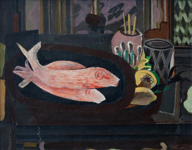 조르주 브라크, 레 루제 (Les Rougets, 붉은 숭어), 1937, Oil on canvas, 44 × 55 cm /제공=레지스 크람프 갤러리 컬렉션