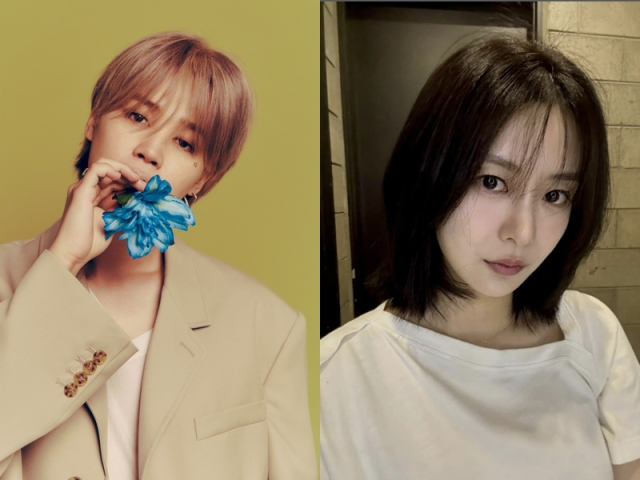 그룹 방탄소년단(BTS) 지민과 배우 송다은. 사진=빅히트 뮤직 제공·송다은 SNS 캡처