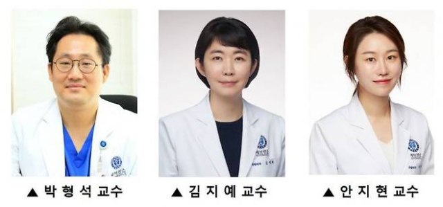박형석·김지예·안지현 연세암병원 유방암센터 유방외과 로봇 수술팀. 사진 제공=연세의료원