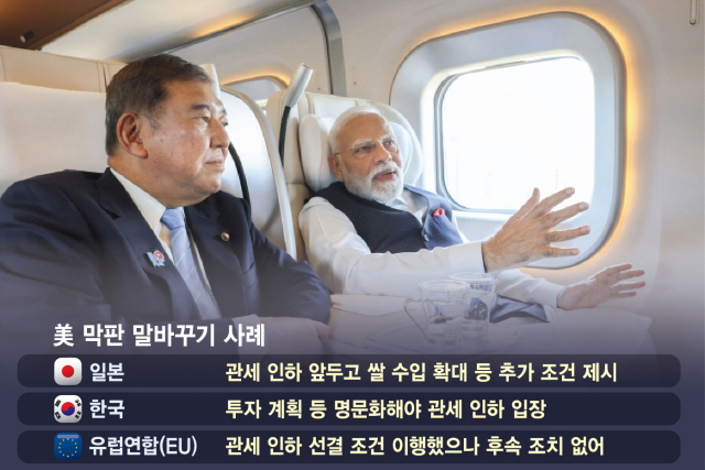 이시바 시게루(왼쪽) 일본 총리가 30일 일본 고속열차 신칸센에서 나렌드라 모디 인도 총리와 대화하고 있다. /출처=일본 내각홍보실 홈페이지