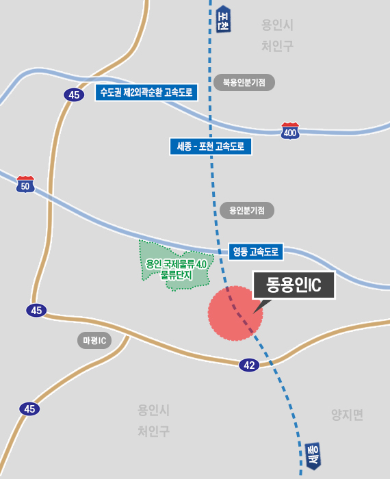 동용인IC 위치도. 이미지 제공 = 용인시